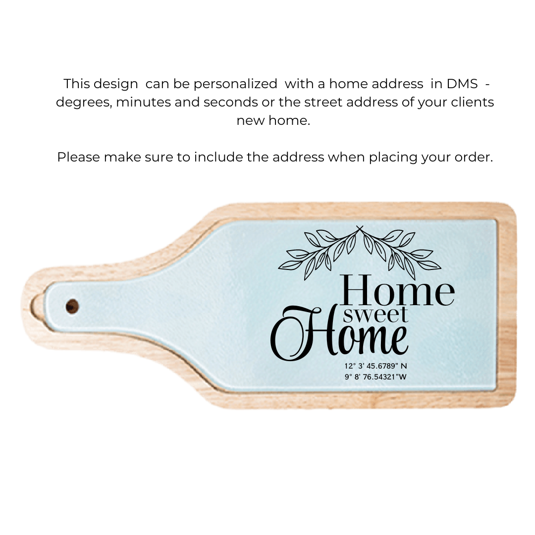 Personalized Wine and Cheese Cutting Board - Home Sweet Home - Stecker Creations