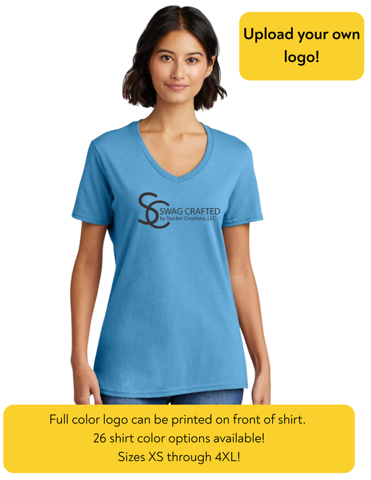 Port & Co™ Women's Core Cotton V-Neck Tee - Stecker Creations